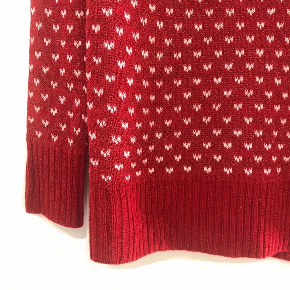 Ski Sweater with Red White Snowflake Pattern NWOT - Size S - Picture 4 of 6